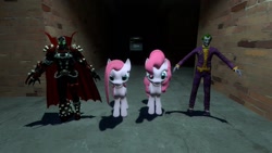 Size: 1360x768 | Tagged: safe, artist:nightmenahalo117, pinkie pie, g4, 3d, female, siblings, sisters, spawn, the joker