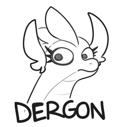 Size: 3000x3000 | Tagged: safe, artist:tjpones, smolder, dragon, g4, black and white, bust, dergon, dragoness, female, grayscale, high res, monochrome, simple background, sketch, solo, white background