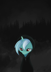 Size: 988x1394 | Tagged: safe, artist:dusthiel, lyra heartstrings, pony, unicorn, fanfic:background pony, g4, atg 2021, background pony, clothes, dig the swell hoodie, hoodie, newbie artist training grounds, solo