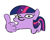 Size: 348x281 | Tagged: safe, artist:jargon scott, twilight sparkle, pony, unicorn, female, filly, filly twilight sparkle, reaction image, simple background, solo, squatpony, suddenly hands, thumbs up, twiggie, unicorn twilight, white background, younger