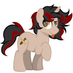 Size: 2800x2800 | Tagged: safe, artist:ponkus, oc, oc only, oc:bingo drumsticks, pony, unicorn, high res, male, simple background, solo, stallion, tongue out, transparent background
