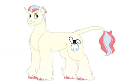 Size: 1280x854 | Tagged: safe, artist:itstechtock, oc, oc only, oc:hat trick, pony, unicorn, horn, male, offspring, parent:distant star, parent:spellbound, simple background, solo, stallion, unicorn oc, white background