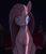 Size: 1700x2000 | Tagged: safe, artist:aquaticvibes, madame leflour, mr. turnip, pinkie pie, earth pony, pony, g4, my little pony: friendship is magic, party of one, adoracreepy, atg 2021, chest fluff, creepy, creepy smile, cute, cuteamena, evil smile, evil smirk, female, grin, looking at you, mare, newbie artist training grounds, pinkamena diane pie, redraw, rock, smiling, solo