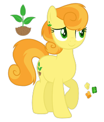 Size: 1700x2000 | Tagged: safe, artist:magicuniclaws, oc, oc only, earth pony, pony, female, mare, offspring, parent:braeburn, parent:carrot top, simple background, solo, transparent background