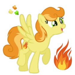 Size: 1000x1000 | Tagged: safe, artist:magicuniclaws, oc, oc only, pegasus, pony, female, magical lesbian spawn, mare, offspring, parent:junebug, parent:spitfire, simple background, solo, transparent background