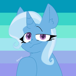 Size: 750x750 | Tagged: safe, artist:sketchy-pfps, trixie, pony, unicorn, g4, female, mare, pride flag, pride month, solo