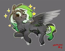 Size: 3476x2742 | Tagged: safe, artist:alumx, oc, oc only, oc:graphite sketch, pegasus, pony, gray background, high res, simple background, solo, sparkles