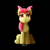 Size: 2000x2000 | Tagged: safe, artist:raphaeldavid, apple bloom, earth pony, pony, g4, alone, atg 2021, black background, female, high res, looking at you, newbie artist training grounds, simple background, sitting, solo