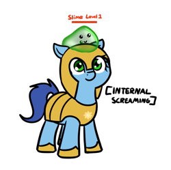 Size: 831x828 | Tagged: safe, artist:neuro, earth pony, pony, adorable distress, armor, c:, cute, descriptive noise, female, guardsmare, internal screaming, mare, royal guard, scared, simple background, slime, smiling, solo, transparent background