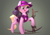 Size: 3508x2480 | Tagged: safe, artist:underpable, oc, oc only, oc:wishful thinking, earth pony, pony, arbalest, commission, crossbow, earth pony oc, female, freckles, green eyes, hat, high res, mare, open mouth, open smile, sleeping bag, smiling, solo