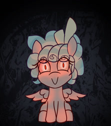 Size: 1280x1440 | Tagged: safe, artist:zeronixma, cozy glow, pegasus, pony, g4, atg 2021, eye clipping through hair, female, filly, looking at you, newbie artist training grounds, red eyes, smiling, smiling at you, solo