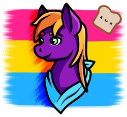 Size: 1500x1380 | Tagged: safe, artist:deathtoaster, oc, pony, commission, pansexual, pansexual pride flag, pride, pride flag, ych result