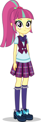 Size: 1695x4998 | Tagged: safe, artist:sebisscout1997, sour sweet, equestria girls, g4, my little pony equestria girls: friendship games, bowtie, clothes, crystal prep academy, crystal prep academy uniform, crystal prep shadowbolts, female, freckles, high res, looking at you, pleated skirt, ponytail, school uniform, simple background, skirt, smiling, smiling at you, solo, transparent background, vector