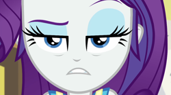 Size: 1920x1075 | Tagged: safe, screencap, rarity, equestria girls, equestria girls series, g4, holidays unwrapped, o come all ye squashful, spoiler:eqg series (season 2), exhausted, looking at you, rarity is not amused, solo, unamused