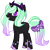 Size: 3000x3000 | Tagged: safe, artist:magnusmagnum, oc, oc:star pierce, demon, demon pony, pony, unicorn, blank flank, bow, bracelet, butt freckles, colored, fangs, female, filly, flat colors, freckles, gradient mane, gradient tail, headband, high res, horn, jewelry, reference sheet, simple background, slit pupils, solo, spots, tail, tail bow, transparent background, unshorn fetlocks