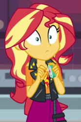 Size: 569x857 | Tagged: safe, screencap, sunset shimmer, equestria girls, equestria girls specials, g4, my little pony equestria girls: better together, my little pony equestria girls: holidays unwrapped, saving pinkie's pie, cropped, solo