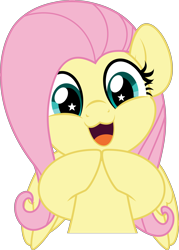 Size: 3580x5000 | Tagged: safe, artist:jhayarr23, fluttershy, pegasus, pony, g4, :3, absurd resolution, commission, cute, daaaaaaaaaaaw, female, folded wings, goody greeting meme, hooves together, looking at you, mare, nya, open mouth, open smile, shyabetes, simple background, smiling, smiling at you, solo, starry eyes, transparent background, wingding eyes, wings, ych result