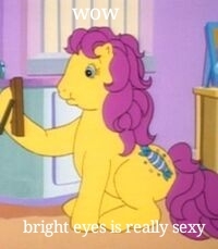 Size: 200x229 | Tagged: safe, edit, edited screencap, screencap, bon bon (g1), earth pony, pony, g1, my little pony tales, too sick to notice, female, implied bright eyes, implied lesbian, implied shipping