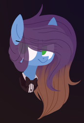 Size: 2030x2955 | Tagged: safe, artist:petruse4ka, oc, oc only, earth pony, pony, bowtie, bust, clothes, earth pony oc, eye clipping through hair, eyelashes, female, high res, mare, smiling, solo
