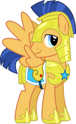 Size: 1915x3130 | Tagged: safe, artist:chainchomp2, flash sentry, pegasus, pony, g4, three's a crowd, armor, clothes, male, royal guard, simple background, solo, spread wings, stallion, transparent background, vector, wings