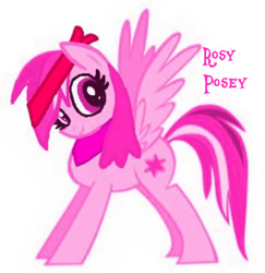 Size: 720x741 | Tagged: safe, artist:lauren faust, edit, editor:pagiepoppie12345, oc, oc:rosy posey, pegasus, pony, bandana, fantasy class, headband, recolor, smiling, the power-up ponies, warrior