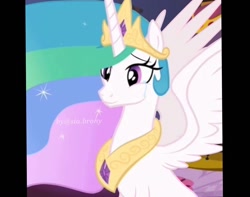 Size: 1080x852 | Tagged: safe, artist:sia.brony, princess celestia, alicorn, pony, g4, crying, female, horn, jewelry, mare, peytral, smiling, solo, tears of joy, tiara, wings