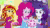 Size: 1280x720 | Tagged: safe, artist:amante56, fluttershy, pinkie pie, rarity, sunset shimmer, equestria girls, g4, my little pony equestria girls: rainbow rocks, '90s, 2015, absurd file size, animated, bedroom, brush, cellphone, clothes, equestria spice girls, female, hairbrush, hand on hip, lip sync, nightgown, pajamas, phone, pinkie pie's bedroom (equestria girls), singing, sleepover, slumber party, sound, spice girls, spoon, wannabe, webm, youtube link