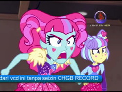 Size: 384x288 | Tagged: safe, edit, edited screencap, screencap, kiwi lollipop, supernova zap, equestria girls, equestria girls specials, g4, my little pony equestria girls: better together, my little pony equestria girls: sunset's backstage pass, angry, chgb record, duo, duo female, female, indonesian, k-lo, postcrush, su-z, translated in the comments