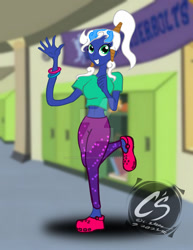 Size: 1024x1326 | Tagged: safe, artist:adhiguna, artist:johnathon-matthews, oc, oc:seaspray, equestria girls, g4, clothes, crocs, deviantart watermark, elastic, equestria girls-ified, leggings, obtrusive watermark, shirt, t-shirt, watermark