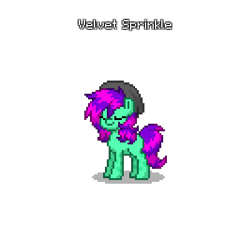 Size: 400x400 | Tagged: safe, artist:robertepsc4, oc, oc only, oc:velvetsprinkle, earth pony, pony, pony town, beenie, cutie, female, hat, mare, reference, solo