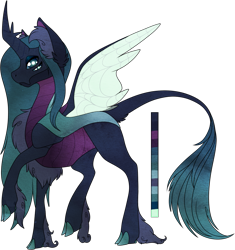 Size: 881x938 | Tagged: safe, artist:velnyx, oc, oc only, oc:elytra, changedling, changeling, female, simple background, solo, transparent background
