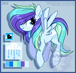 Size: 1112x1068 | Tagged: safe, artist:petruse4ka, oc, oc only, pegasus, pony, cyrillic, ear piercing, hair over one eye, pegasus oc, piercing, reference sheet, russian, smiling, solo, watermark, wings