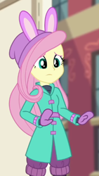 Size: 310x551 | Tagged: safe, screencap, fluttershy, blizzard or bust, equestria girls, equestria girls specials, g4, my little pony equestria girls: better together, my little pony equestria girls: holidays unwrapped, cropped, solo