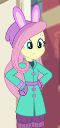 Size: 260x553 | Tagged: safe, screencap, fluttershy, blizzard or bust, equestria girls, equestria girls series, g4, holidays unwrapped, spoiler:eqg series (season 2), cropped, solo