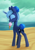 Size: 988x1394 | Tagged: safe, artist:dusthiel, princess luna, alicorn, pony, g4, alternate hairstyle, atg 2021, butt, food, ice cream, levitation, licking, magic, newbie artist training grounds, plot, solo, telekinesis, tongue out