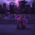 Size: 3000x3000 | Tagged: safe, artist:menalia, oc, oc only, unnamed oc, earth pony, pony, robot, aesthetics, bridge, city, clothes, cloud, emotionless, female, flying, gloves, high res, highway, jacket, mare, neon, night, pants, shoes, solo, sun, water