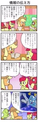 Size: 708x2278 | Tagged: safe, artist:wakyaot34, apple bloom, applejack, big macintosh, granny smith, trixie, earth pony, pony, unicorn, g4, apple family, comic, female, filly, foal, japanese, male, mare, speech bubble, stallion, translated in the comments