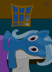 Size: 768x1052 | Tagged: safe, artist:sylphanscribe, trixie, pony, unicorn, g4, bed, female, solo