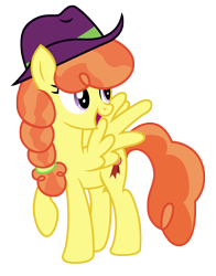 Size: 1880x2399 | Tagged: safe, artist:third uncle, record high, pegasus, pony, background pony, cowboy hat, cropped, female, hat, mare, simple background, solo, spread wings, transparent background, wings