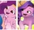 Size: 717x630 | Tagged: safe, izzy moonbow, pipp petals, pegasus, pony, unicorn, g5, 2d, 3d, comparison, duo, duo female, female, mare, red eyes, red-eyed pipp