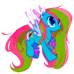Size: 900x900 | Tagged: safe, artist:mediasmile666, oc, oc only, oc:media smile, pegasus, pony, animated, female, flapping, jewelry, mare, pendant, simple background, spread wings, transparent background, wings