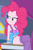 Size: 639x961 | Tagged: safe, edit, edited screencap, screencap, pinkie pie, equestria girls, equestria girls specials, g4, my little pony equestria girls: better together, my little pony equestria girls: sunset's backstage pass, breast edit, breasts, busty pinkie pie, clothes, cropped, dress, female, smiling, solo