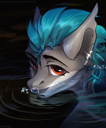 Size: 2500x3000 | Tagged: safe, artist:mithriss, oc, oc only, original species, shark, shark pony, high res, solo, water