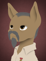 Size: 1080x1428 | Tagged: safe, artist:tiviyl, oc, oc only, earth pony, pony, beard, bust, clothes, commission, communism, facial hair, ho chi minh, medal, moustache, ponified, portrait, solo, vietnam