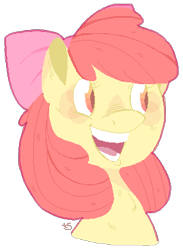 Size: 298x407 | Tagged: safe, artist:stevetwisp, apple bloom, earth pony, pony, g4, female, filly, solo
