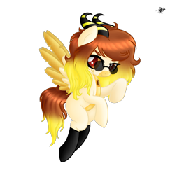 Size: 3000x3000 | Tagged: safe, artist:princessmoonsilver, oc, oc only, oc:vainille clashier, pegasus, pony, female, high res, horns, mare, simple background, solo, sunglasses, transparent background