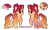 Size: 3348x1998 | Tagged: safe, artist:afterglory, applejack, cherry jubilee, oc, pony, unicorn, g4, clothes, female, magical lesbian spawn, mare, offspring, parent:applejack, parent:cherry jubilee, parents:cherryjack, see-through, simple background, transparent background