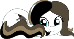 Size: 5000x2666 | Tagged: safe, artist:jhayarr23, oc, oc only, oc:chocolate fudge, earth pony, pony, :3, cute, earth pony oc, female, fluffy, high res, looking at you, lying, lying down, mare, ponyloaf, prone, smiling, smiling at you, solo