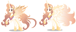 Size: 1280x541 | Tagged: safe, artist:princess-kitsune-tsu, oc, oc only, alicorn, hybrid, pony, alicorn oc, base used, female, grin, horn, interspecies offspring, mare, offspring, parent:discord, parent:princess celestia, parents:dislestia, raised hoof, simple background, smiling, solo, transparent background, wings