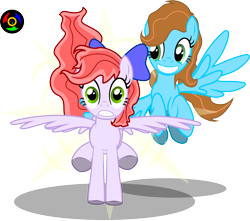 Size: 3099x2737 | Tagged: safe, artist:kyoshyu, oc, oc only, oc:arianna, oc:fallen, pegasus, pony, bow, female, hair bow, high res, mare, simple background, transparent background, vector